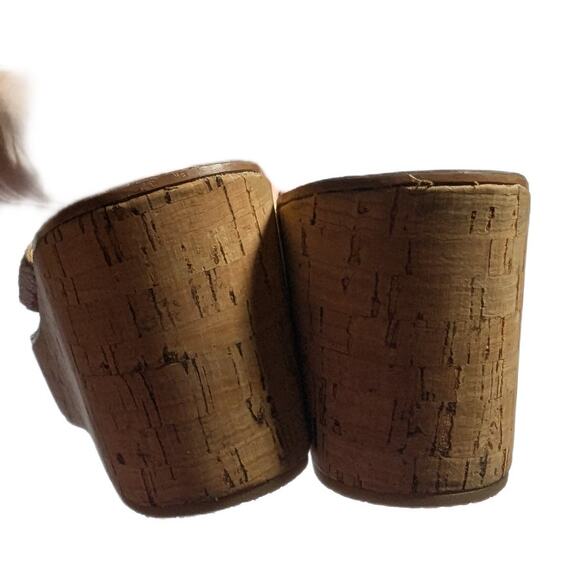 Sam Edelman Rosa Tribal Beaded Cork Platform Toe Post Thong Sandals Sz 7.5 - Picture 3 of 6